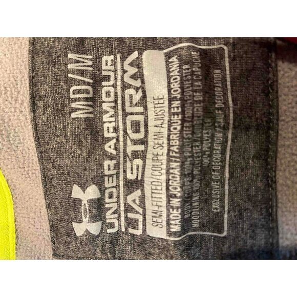 Under Armour AU Storm Pullover Semi Fitted Gray Pink Women's Hoodie Size M - Picture 4 of 4